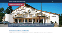 Desktop Screenshot of hotelpatriot.cz